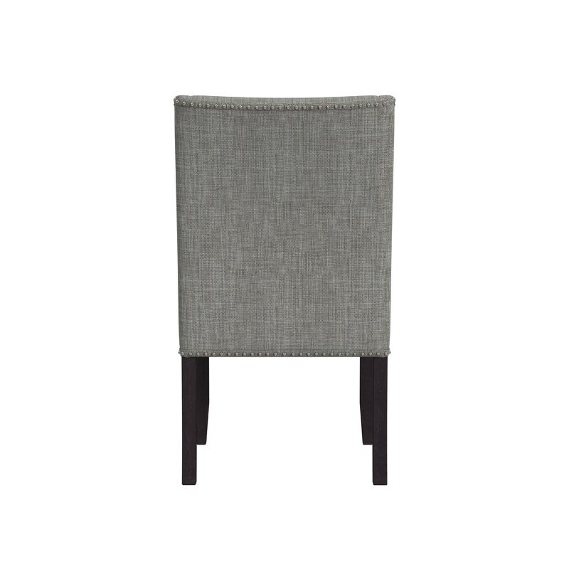 Set of 2 Wing Back Modern Dining Chairs Gray - HomePop, 6 of 13
