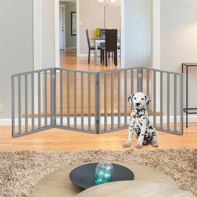 Indoor Pet Gate - 4-panel Folding Dog Gate For Stairs Or Doorways ...