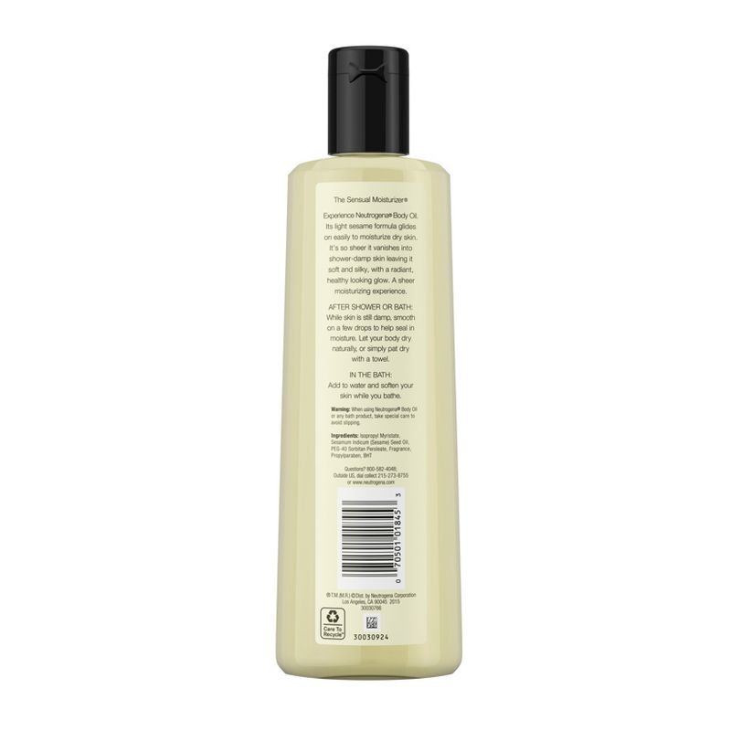 Neutrogena Light Sesame Formula Body Oil for Dry Skin - Original Scent - 16 fl oz, 4 of 9
