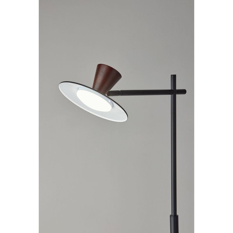 Elmore Floor Lamp with Smart Switch Black (Includes LED Light Bulb) - Adesso, 5 of 7