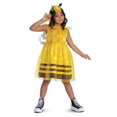 Mojang Synergies AB Girls' Minecraft Bee Costume Dress Yellow