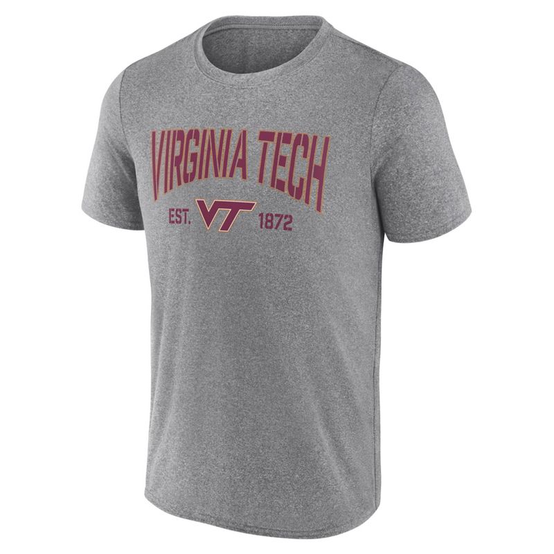 NCAA Virginia Tech Hokies Men&#39;s Heather Poly T-Shirt, 2 of 4