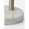 73.5" Bowery Arc Lamp Antique Brass - Adesso: White Marble Base, Off-White Shade, ETL Listed - 3 of 3