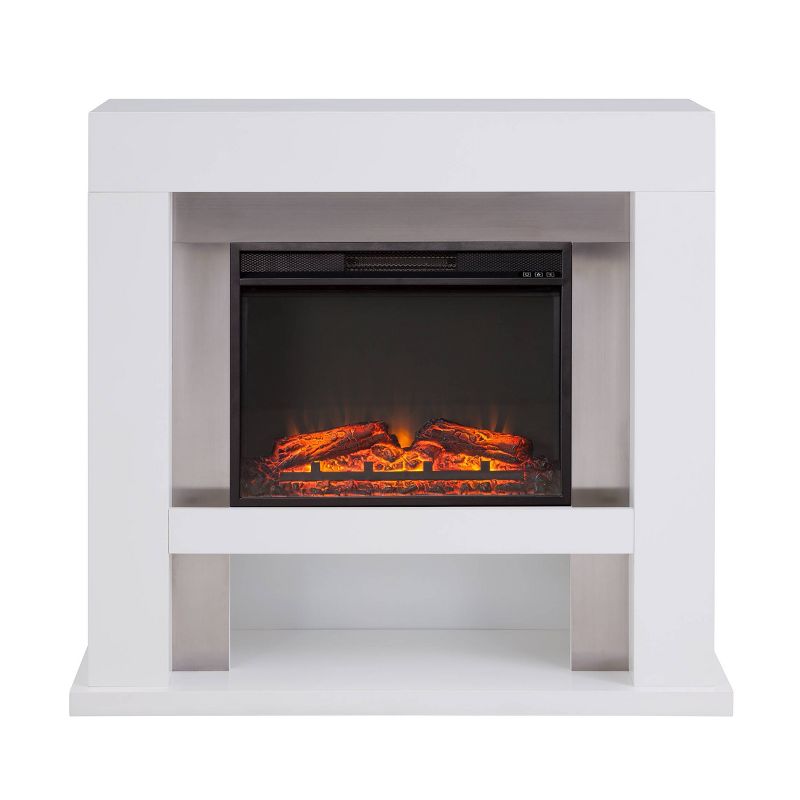 Lockman Stainless Steel Fireplace White - Aiden Lane, 1 of 16