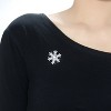 Guili White Gold Plated Clear Cubic Zirconia Accent Snowflake Pendant Necklace, A Beautiful Addition to Winter Jewelry Collections - 2 of 4