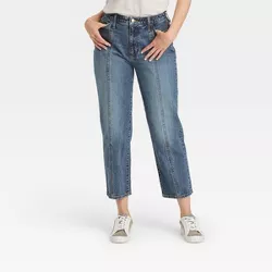 Women's Curvy Fit High-Rise Vintage Straight Jeans - Universal Thread™ Medium Blue 18