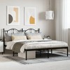 vidaXL Metal Bed Frame, Bed Base with Headboard, Bedstead for Bedroom Living Room - 2 of 4