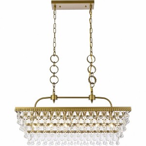 Elegant Lighting Nordic 6 - Light Pendant in  Brass - 1 of 4