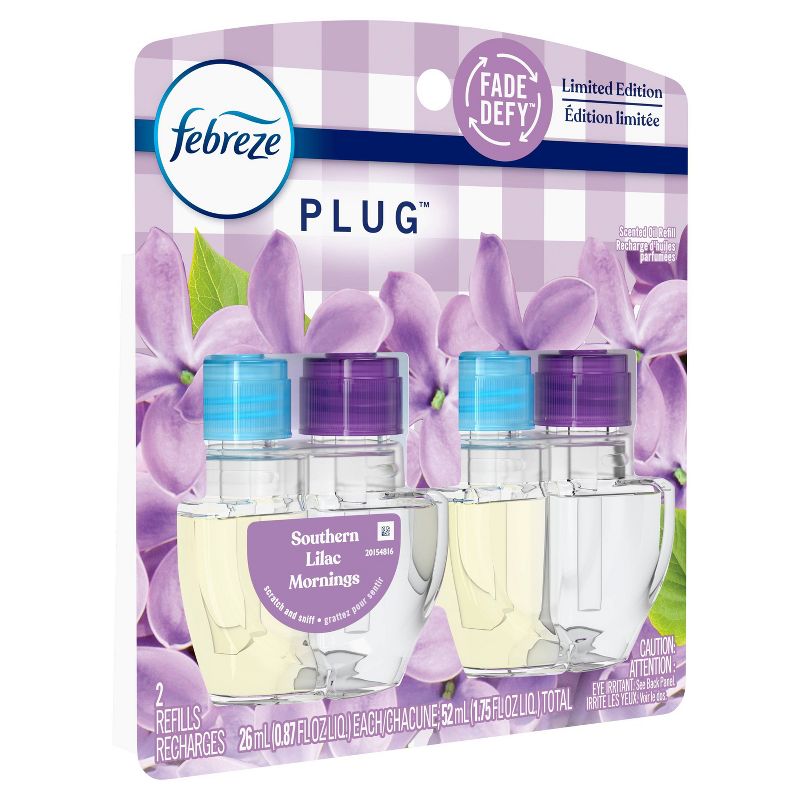 Febreze Plug Dual Refill Air Freshener Southern Lilac Mornings - 2ct, 3 of 14
