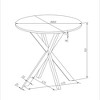 Avatar 31.5'' Modern Cross Leg Round Dining Table,Occasional Table,Two Piece Removable Top, Matte Finish Iron Legs-The Pop Home - 4 of 4