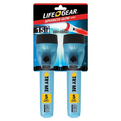 Life Gear Glow Mini LED Flashlight 200hr 2pk