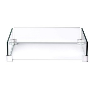 Napoleon GPFTS-WNDSCRN Outdoor Windscreen Flame Guard for Square St. Tropez & Kensington Patioflame Tables, 23 x 23 x 5.5 Inch, Clear - 1 of 4
