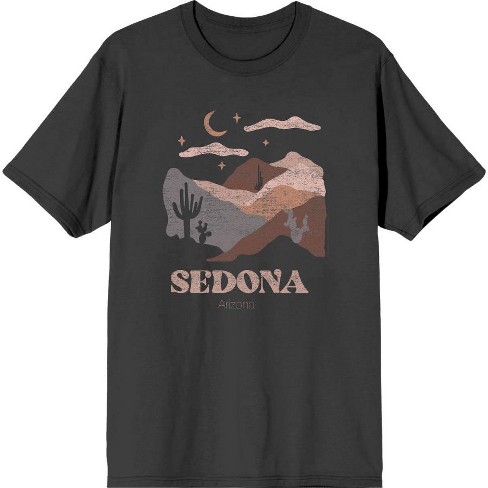 Sedona Arizona Men's Charcoal Crew Neck Short Sleeve Tee-small : Target