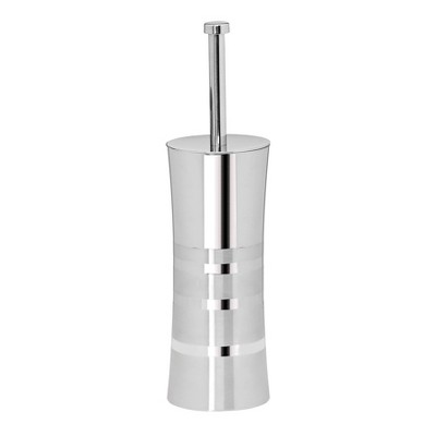 Stainless Steel Two-Tone Toilet Brush and Holder Set