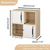 23.62" Modern Storage Cabinet with Sliding Doors, End Table with 2-Tier Open and Closed Shelves Organizer, White - 4 of 4