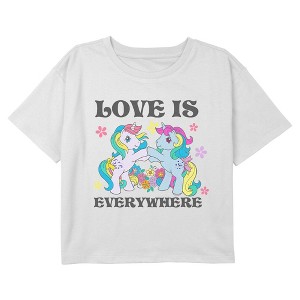 Girl's My Little Pony Retro Love Is Everywhere T-Shirt - 1 of 3