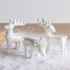 Transpac Dolomite 8.5 in. White Christmas Elegant Reindeer Figurine Set of 12 In Crate - 3 of 4