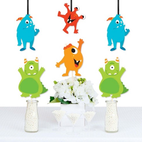 Big Dot Of Happiness Monster Bash Decorations Diy Little Monster Birthday Party Or Baby Shower Essentials Set Of Target