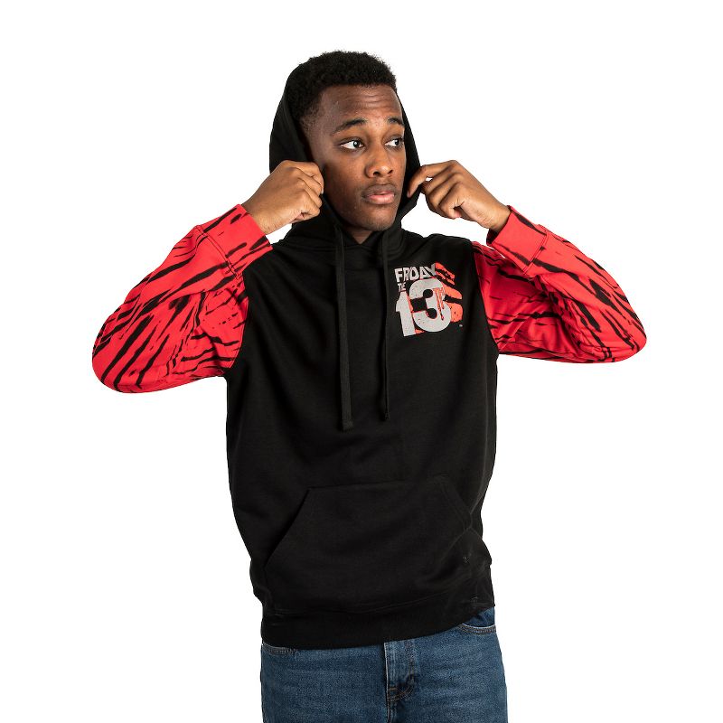 Friday the 13th Double-Sided Adult Red And Black Hoodie, 1 of 7
