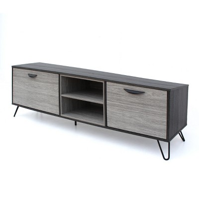 Isadora 71" Mid Century TV Stand for TVs up to 74": Entertainment Center with Hairpin Legs - Christopher Knight Home