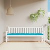 vidaXL Garden Bench Cushion – Turquoise, Durable Polyester Fabric, Indoor and Outdoor Use, Comfy Hollow Fiber Filling, Non-Slip Design with Ropes - 2 of 4