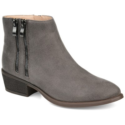 Journee Collection Womens Jayda Inside Zip Stacked Heel Booties