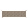 vidaXL Garden Bench Cushion Taupe Oxford fabric with hollow fiber filling - 4 of 4