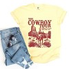 Simply Sage Market The Cowboy Tour Distressed Garment Dyed Tee - M - Butter - 2 of 4