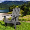 VisioGear Adirondack Chair, Folding Outdoor Chair with No Pins Needed, Patio Lawn Chair for Outside Deck Garden Backyard, Black, 31"*31"*37" - 4 of 4