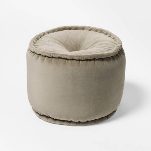 Cotton Velvet Pouf - Threshold™ designed with Studio McGee - 1 of 4
