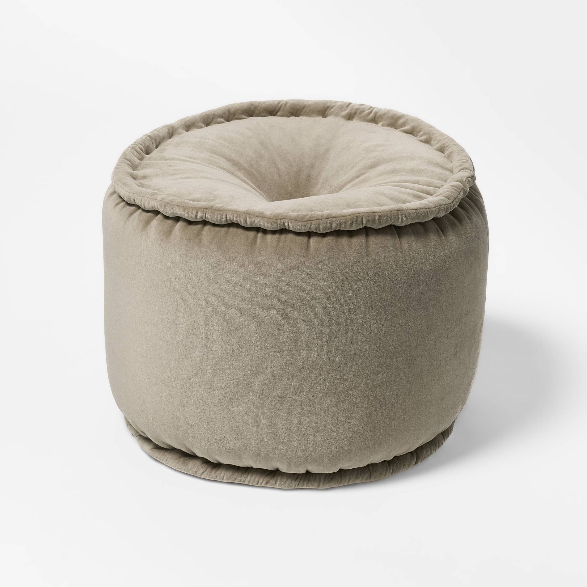 Cotton Velvet Pouf Tan -Threshold™ designed with Studio McGee