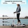 Topteng Folding Electric Scooter for Adult with Deck Light - 220lb Capacity, 21.8 Mile Range, 8.5" Wheels, White - 2 of 4