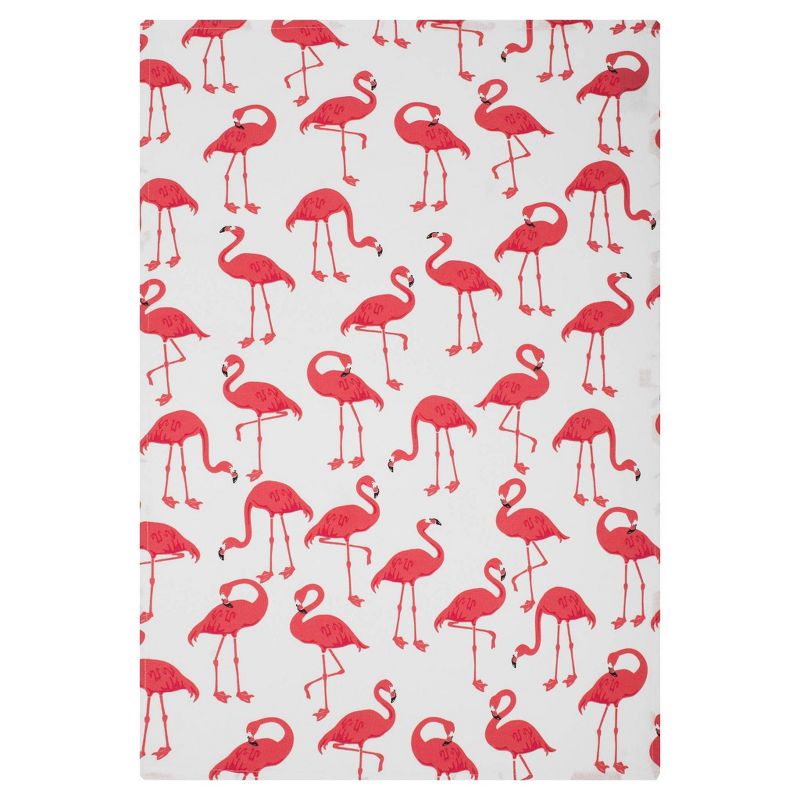 2pk Kitchen Towel Flamingo Print White - MU Kitchen, 3 of 4