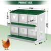 Nesting Boxes for Chickens, Metal Roll Out Laying Nest Box with Perch, Secure Lid Wall Mount or Free Standing - 3 of 4
