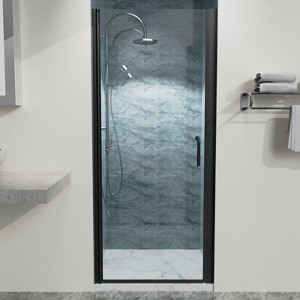 NicBex Shower Door 34"W x 72"H Bi-Fold Semi-Frameless Glass Tub Door with Clear Tempered Glass with Reversible Installation - 1 of 4