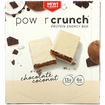 BNRG Power Crunch Protein Energy Bar, Chocolate Coconut, 12 Bars, 1.4 oz (40 g) Each