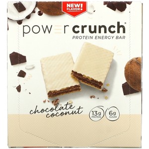 BNRG Power Crunch Protein Energy Bar, Chocolate Coconut, 12 Bars, 1.4 oz (40 g) Each - 1 of 3