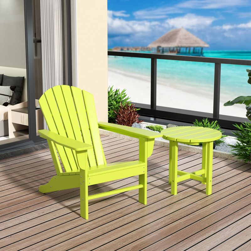 WestinTrends Dylan HDPE Outdoor Patio Adirondack Chair with Side Table (2-Piece Set), 2 of 6