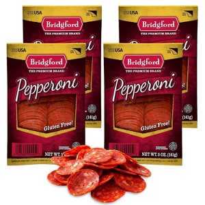Bridgford Sliced Pepperoni 5 oz  - Ready-to-Eat Pepperoni Slices for Pizza and Sandwiches with Zero Carb Ideal for your Keto Diets - 1 of 4