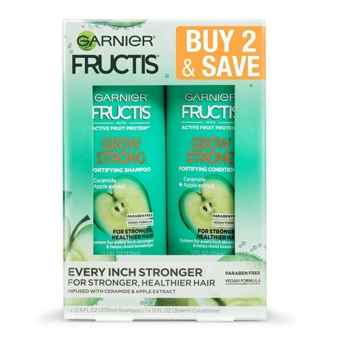 Garnier Fructis Active Fruit Grow Strong Fortifying Shampoo & Conditioner Twin Pack - 24.5 Fl : Target