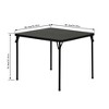 Homy Casa Folding Dining and Work Table with MDF Top and Iron Frame, Black - 3 of 4