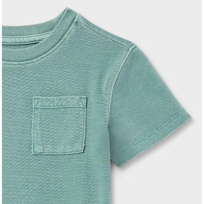 Детские футболки Cat & Jack Toddler Boys' Relaxed Short Sleeve Pigment Dye T-Shirt - Cat & Jack™ Teal 5T — фото 3
