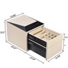 UNISOAR Biometric Fingerprint Jewelry Safe for Home , Leather Wrapped Safe, Slide-Away Drawer, Digital Keypad & Fingerprint Lock - 4 of 4