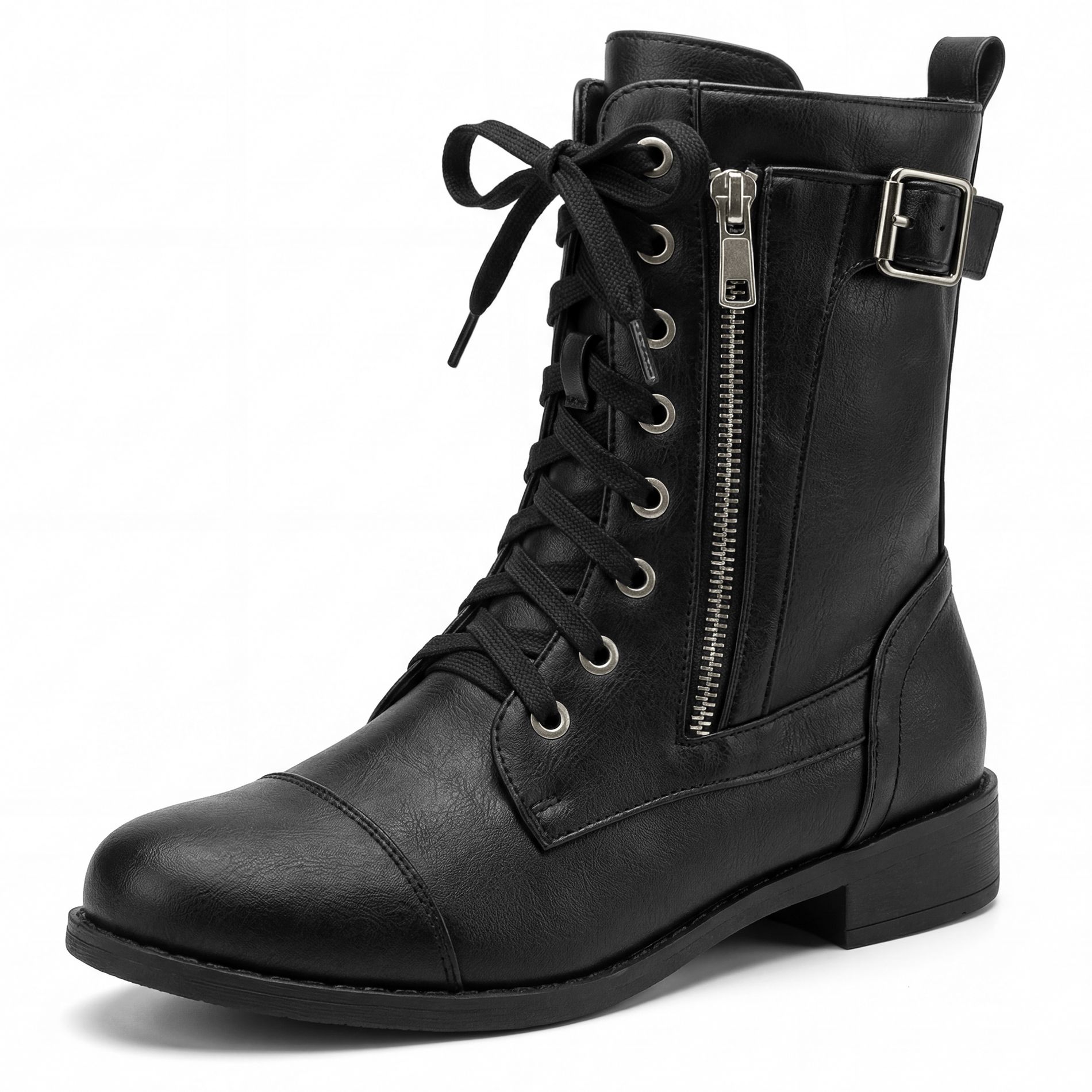 BLISSFUL STEP Faux Leather Durable Lightweight Flexible Boots