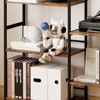 5-Tier Standing Bookshelf with Metal Frame, Large Rustic Etagere Display Rack with 14 Open Shelves for Home & Office - 2 of 4