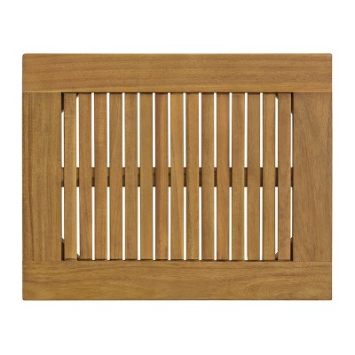 Okemo Natural Acacia Wood Outdoor End Table Set