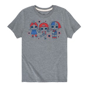 Boys' - LOL Surprise! - LOL Red Blue Stars Short Sleeve Graphic T-Shirt - 1 of 4