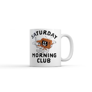 Crazy Dog Saturday Morning Club Mug Funny Sarcastic Graphic Novelty Coffee Cup-11oz - 1 of 4