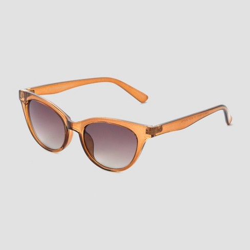 Tortoiseshell Slim Cat Eye Sunglasses