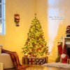 Tangkula 5 FT Pre-lit Artificial Christmas Tree Hinged Xmas Tree with 510 Branch Tips 400 Warm White LED Lights 7 Lighting Modes & Folding Metal Stand - 4 of 4